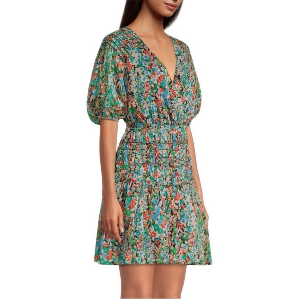 Ted Baker "Tiana" Floral Smock Mini Dress Size 2 US M